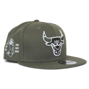 NBA シカゴ・ブルズ キャップ スーパーボウル 6x優勝記念 9FIFTY スナップバック ニューエラ/New Era Olive｜selection-basketball