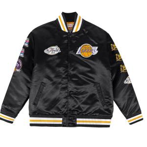 NBA レイカーズ スタジャン チャンピオン シティ サテン ジャケット アウター ミッチェル＆ネス/Mitchell & Ness ブラック2203MN特集｜selection-basketball