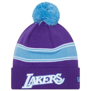 NBA レイカーズ ニットキャップ シティエディション ポム 2022 CITY EDITION Pom Knit 帽子 ニューエラ/New Era パープル｜selection-basketball