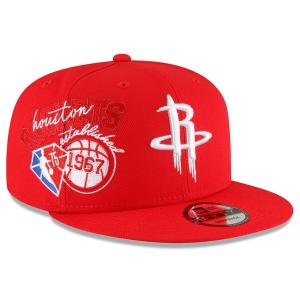 NBA ロケッツ キャップ バック ハーフ スナップバック 75周年 Back Half 9FIFTY 帽子 ニューエラ/New Era レッド｜selection-basketball