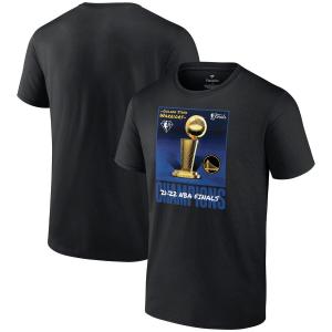 NBA ウォリアーズ Tシャツ NBAファイナル2022 優勝記念 Champions 75周年 Jumper Trophy T-Shirt Fanatics ブラック｜selection-basketball