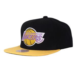 NBA レイカーズ キャップ スナップバック Core Basic Snapback ミッチェル＆ネス/Mitchell & Ness ブラック ゴールド｜selection-basketball