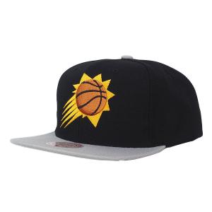 NBA フェニックス・サンズ キャップ スナップバック Core Basic Snapback ミッチェル＆ネス/Mitchell & Ness ブラック グレー｜selection-basketball