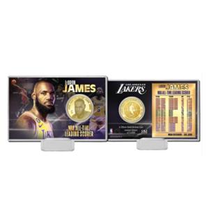 NBA レブロン・ジェームズ レイカーズ グッズ ブロンズコイン All-Time Leading Scorer Bronze Coin Card 歴代最多得点 Highland Mint｜selection-basketball