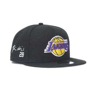 NBA 八村塁 レイカーズ キャップ サイン刺繍入り OTC 9FIFTY Adjustable Snapback Hat ニューエラ/New Era ブラック｜selection-basketball