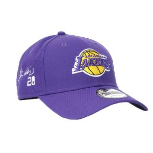 NBA 八村塁 レイカーズ キャップ サイン刺繍入り The League 9FORTY Adjustable Hat ニューエラ/New Era パープル｜selection-basketball