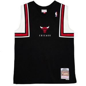 NBA シカゴ・ブルズ シューティングシャツ Authentic Shooting Shirt ミッチェル＆ネス/Mitchell & Ness ブラック｜selection-basketball