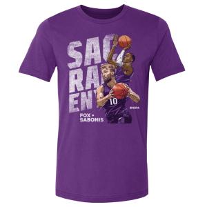 NBA ディアロン・フォックス ドマンタス・サボニス サクラメント・キングス Tシャツ Sacramento Duo WHT 500Level パープル｜selection-basketball