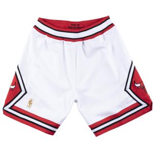 NBA シカゴ・ブルズ ショートパンツ スウィングマン Shorts ミッチェル＆ネス/Mitchell & Ness 1996 ホーム（ゴールドロゴ）｜selection-basketball