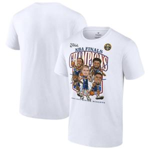 NBA ナゲッツ Tシャツ NBAファイナル2023 優勝記念 Windmill Team Caricature T-Shirt Fanatics Branded ホワイト｜selection-basketball