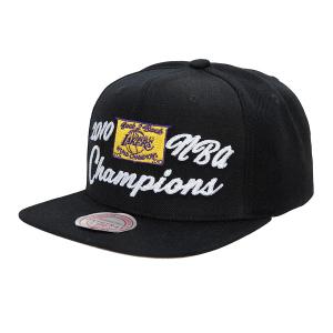 NBA レイカーズ キャップ 2010 NBA Champs スナップバック HWC ハードウッドクラシック ミッチェル＆ネス/Mitchell & Ness ブラック｜selection-basketball