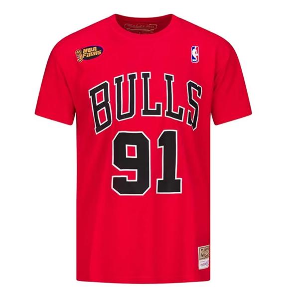 NBA デニス・ロッドマン シカゴ・ブルズ Tシャツ ネーム＆ナンバー 1996 Mitchell ...