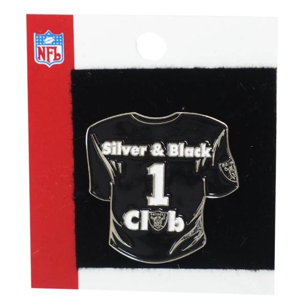NFL レイダース Silver &amp; Black Club Pin ピンバッチ ピンズ PSG