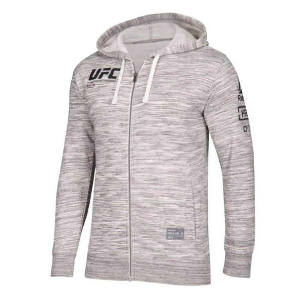 UFC パーカー リーボック Reebok ヘザー メンズ 長袖 フルジップ フーディー Ultim...