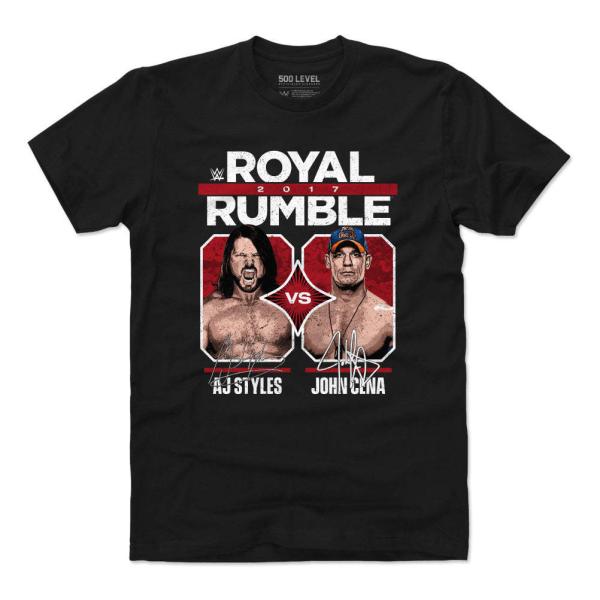WWE AJスタイルズ / ジョン・シナ Tシャツ Superstars Royal Rumble ...