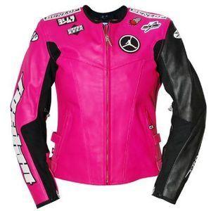 レディース レプリカ レザー ジャケット Joe Rocket ピンク/ブラック