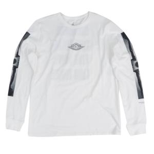 ジョーダン Tシャツ 長袖 JORDAN Tシャツ ホワイト 白 Jordan Heritage GFX2 L/S T-Shirt【OCSL】｜selection-j