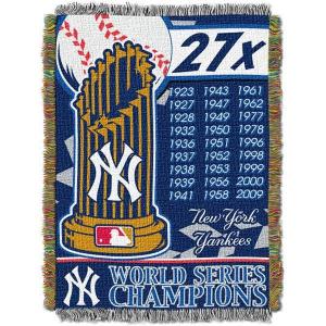 MLB ヤンキース ブランケット ノースウェスト/Northwest Commemorative WS Champs Tapestry Throw 48 x 60｜selection-j