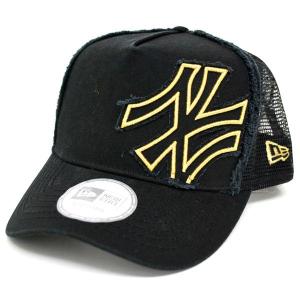 ヤンキース メッシュキャップ ニューエラ NEW ERA  MLB ブラック ゴールド D-フレーム Battalion メッシュ 2013SS｜selection-j