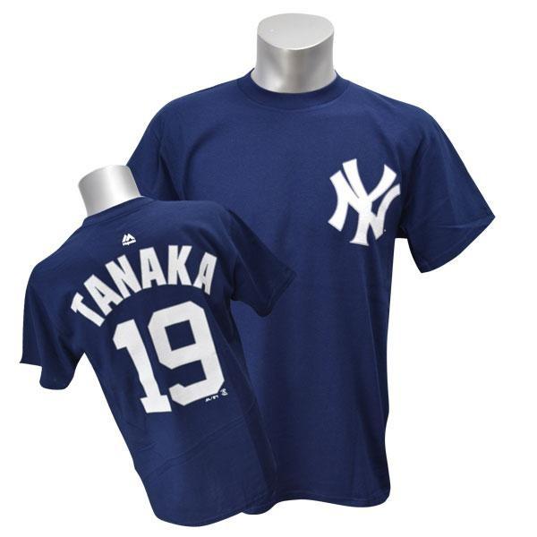 リニューアル記念メガセール 田中将大 Tシャツ ヤンキース ネイビー マジェスティック MLB