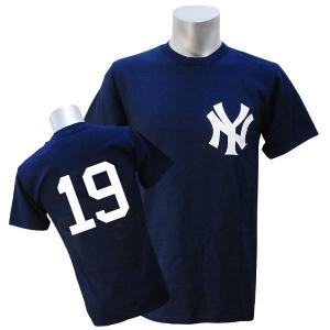 リニューアル記念メガセール MLB ヤンキース #19 Tシャツ ネイビー マジェスティック New York Yankees Number Tシャツ｜selection-j