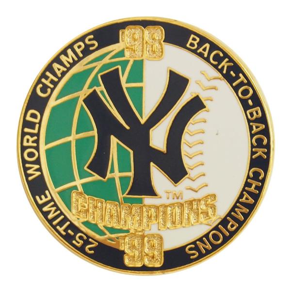 MLB ヤンキース ワールド チャンピオン 98/99 バック トゥ バック ピンバッジ レアアイテ...