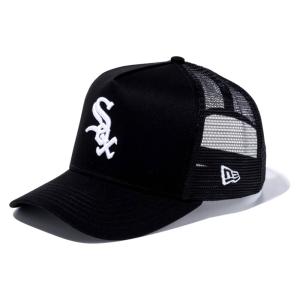 ホワイトソックス メッシュキャップ ニューエラ NEW ERA  MLB 9FORTY Dフレーム トラッカー メッシュ ブラック｜selection-j