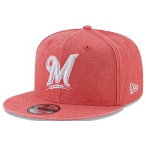 ブリュワーズ キャップ ニューエラ NEW ERA  MLB パステルカラー ネオンタイム スナップバック オレンジ｜selection-j