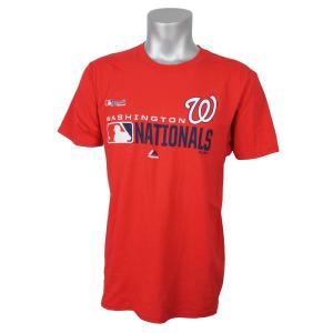 リニューアル記念メガセール MLB ナショナルズ Tシャツ 選手着用 2019 メンズ マジェスティック/Majestic レッド｜selection-j