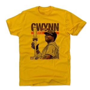 トニー・グウィン パドレス Tシャツ 500Level ゴールド MLB Player Art Cotton T-Shirt 1112LV【OCSL】｜selection-j