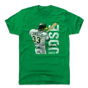 MLB ホセ・カンセコ オークランド・アスレチックス Tシャツ プレーヤー アート コットン 500Level ケリーグリーン【OCSL】｜selection-j