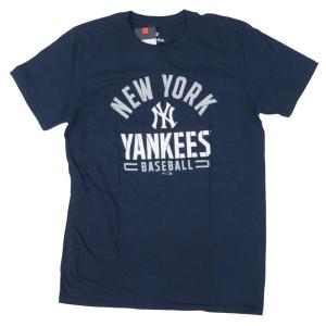 MLB ニューヨーク・ヤンキース Tシャツ アイコニック コットン アーチ ステンシル ネイビー【OCSL】｜selection-j