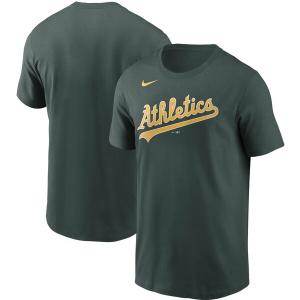 MLB オークランド・アスレチックス Tシャツ チームワードマーク ナイキ/Nike グリーン【OCSL】｜selection-j