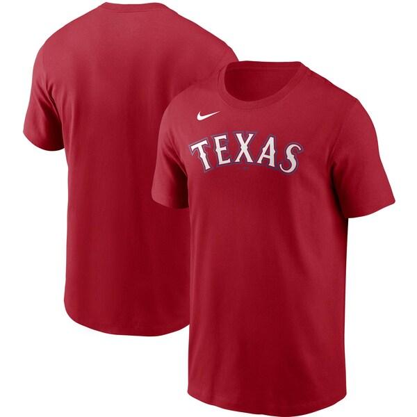 MLB テキサス・レンジャーズ Tシャツ チームワードマーク ナイキ/Nike レッド