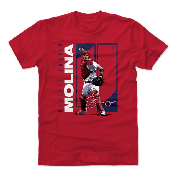 MLB ヤディエル・モリーナ セントルイス・カージナルス Tシャツ プレーヤー アート コットン 5...