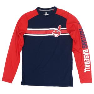 MLB クリーブランド・インディアンス Tシャツ ワフー酋長 WAHOO Long Sleeve ネイビー｜selection-j