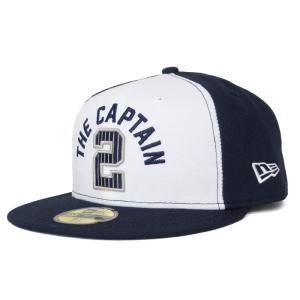 デレク・ジーター キャップ 帽子 MLB ヤンキース ニューエラ 59FIFTY The Captain Cap  New Era ホワイト ネイビー｜selection-j