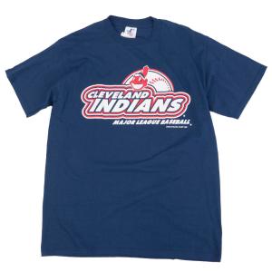 インディアンス Tシャツ MLB Logo Athletic ネイビー メンズ 半袖 ワフー酋長ロゴ Chief Wahoo Ball T-Shirt｜selection-j