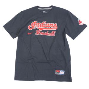 インディアンス Tシャツ MLB ナイキ Nike チャコール メンズ 半袖 ワフー酋長ロゴ Team Issue Practice T-Shirt｜selection-j