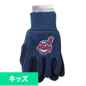 インディアンス MLB グッズ 手袋 グローブ 子ども用 キッズサイズ McArthur ネイビー ワフー酋長ロゴ｜selection-j