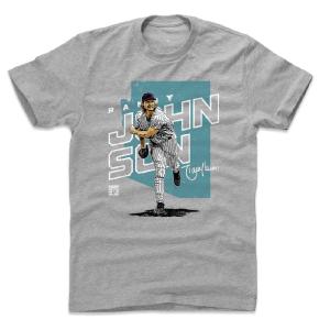 ランディ・ジョンソン Tシャツ MLB ダイヤモンドバックス Player Map Arizona T-Shirt 500Level ヘザーグレー｜selection-j
