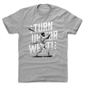 ジャスティン・ターナー Tシャツ MLB ドジャース Turn Up W T-Shirt 500Level ヘザーグレー｜selection-j
