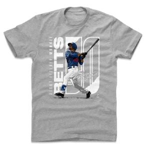 ムーキー・ベッツ Tシャツ MLB ドジャース Stretch T-Shirt 500Level ヘザーグレー｜selection-j