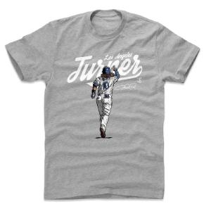 ジャスティン・ターナー Tシャツ MLB ドジャース Score W T-Shirt 500Level ヘザーグレー｜selection-j