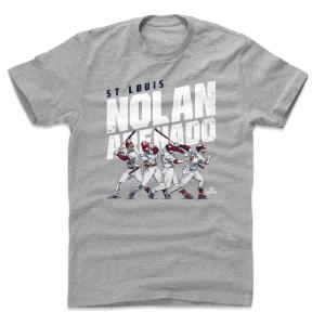 ノーラン・アレナド Tシャツ MLB カージナルス Swing Motion T-Shirt 500Level ヘザーグレー｜selection-j