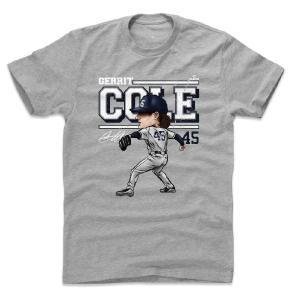ゲリット・コール Tシャツ MLB ヤンキース Cartoon T-Shirt 500Level ヘザーグレー｜selection-j