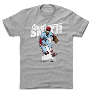 オジー・スミス Tシャツ MLB カージナルス Retro T-Shirt 500Level ヘザーグレー｜selection-j