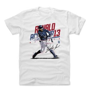 MLB ブレーブス Tシャツ ロナルド・アクーニャ・ジュニア Slant R T-Shirt 500Level ホワイト｜selection-j