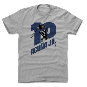 MLB ブレーブス Tシャツ ロナルド・アクーニャ・ジュニア Cut B T-Shirt 500Level ヘザーグレー｜selection-j