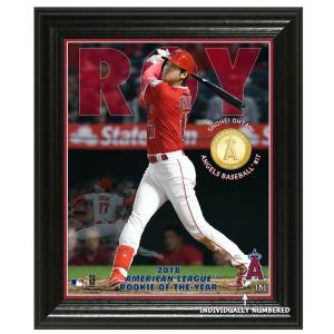 MLB 大谷翔平 エンゼルス グッズ 2018 ア・リーグ 新人王AL Rookie of the Year ブロンズコイン フォト 2018枚限定 The Highland Mint｜selection-j